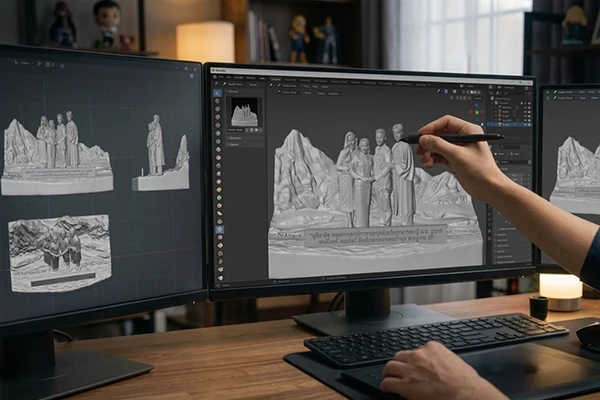 Realistic 3D Sculpting